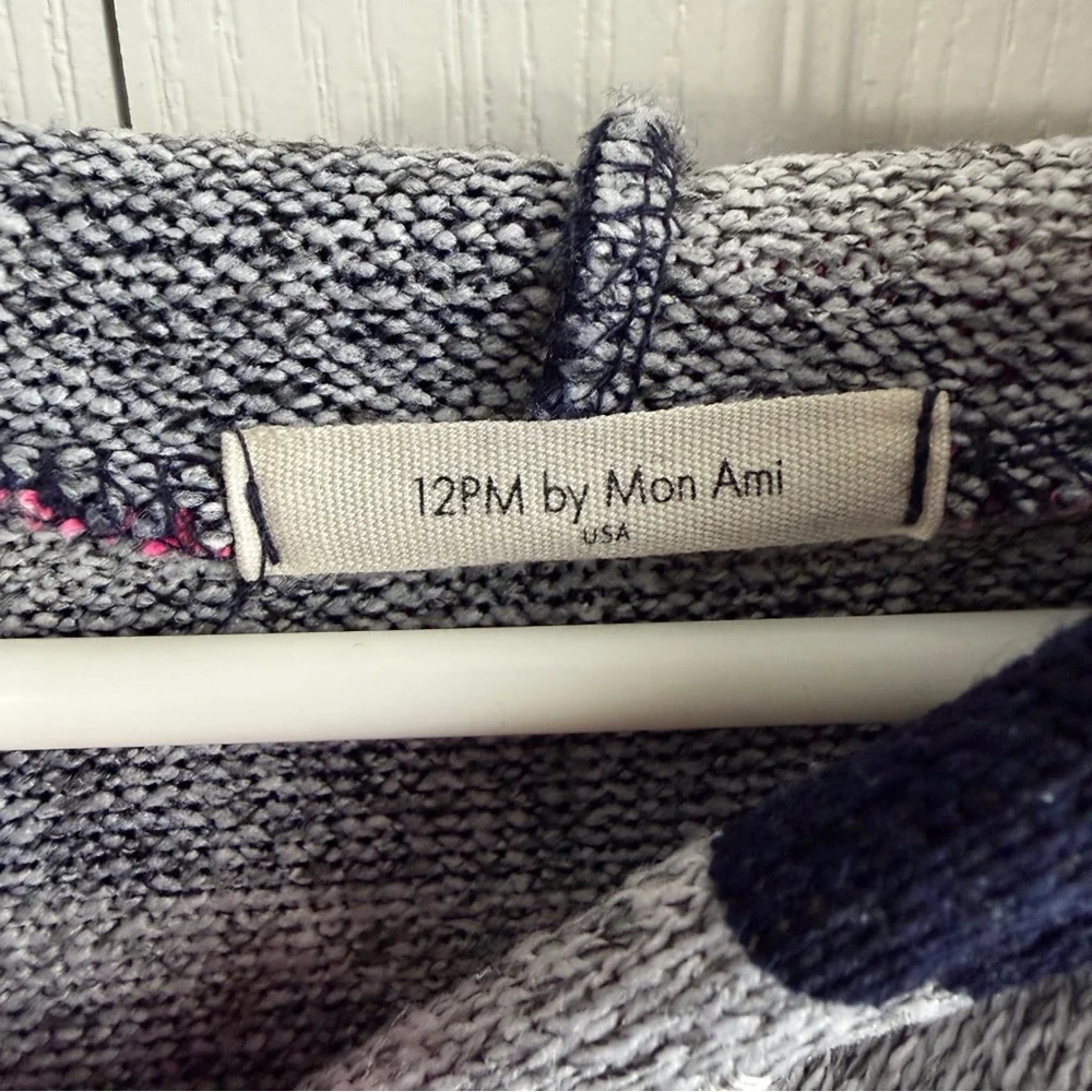 12 PM by Mon Ami striped hoodie size large - Picture 2 of 5